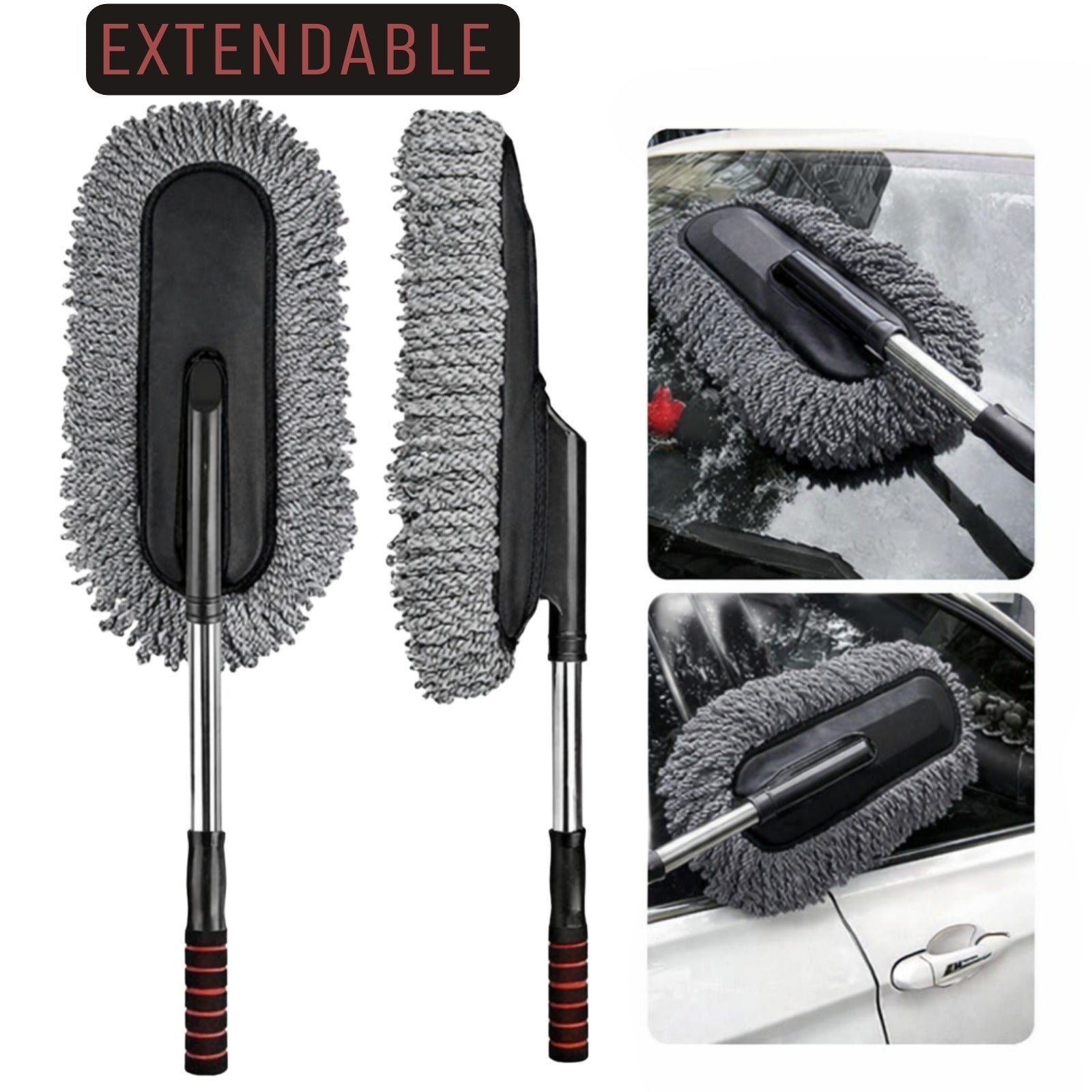 Telescopic Microfiber Car Duster with Long Handle