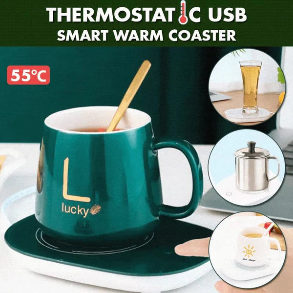 Lucky Portable Electric Coffee Mug Warmer Set