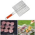 Outdoor BBQ Grill With Wooden Handle