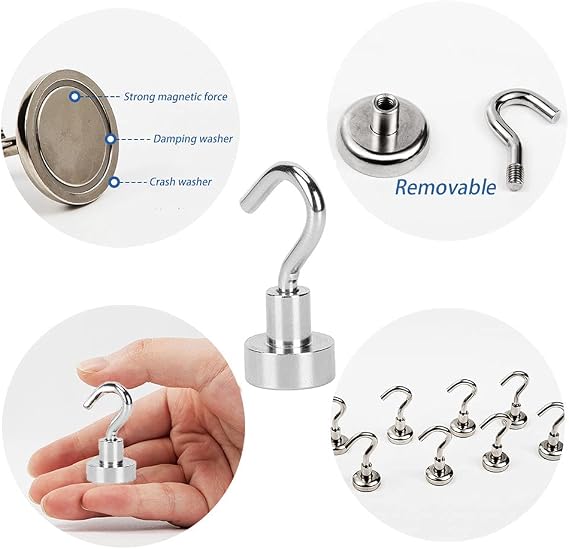High-Quality Magnetic Hooks PACK OF 2