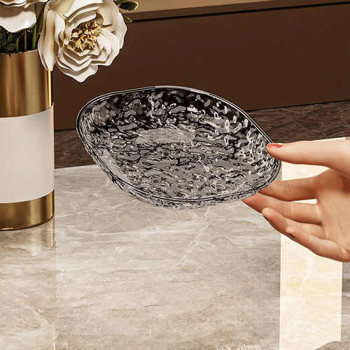 8pcs Square Snack Plates With Glacier Pattern