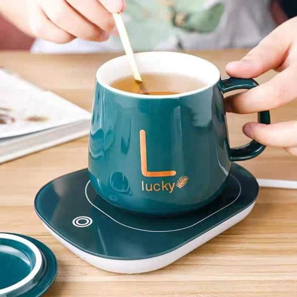 Lucky Portable Electric Coffee Mug Warmer Set