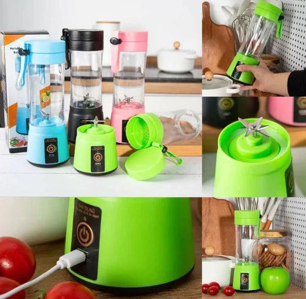 Mini Portable Blender – 380ml USB Juicer with 6 Stainless Steel Blades