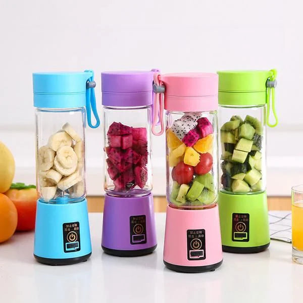 Mini Portable Blender – 380ml USB Juicer with 6 Stainless Steel Blades