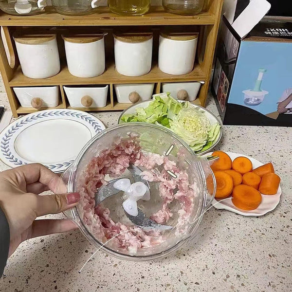 Multifunction Hand Press Vegetable Chopper (1.5L)
