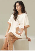 My Bear Printed Night Suit -