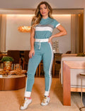 Sky Blue With Grey Strip Track Suit