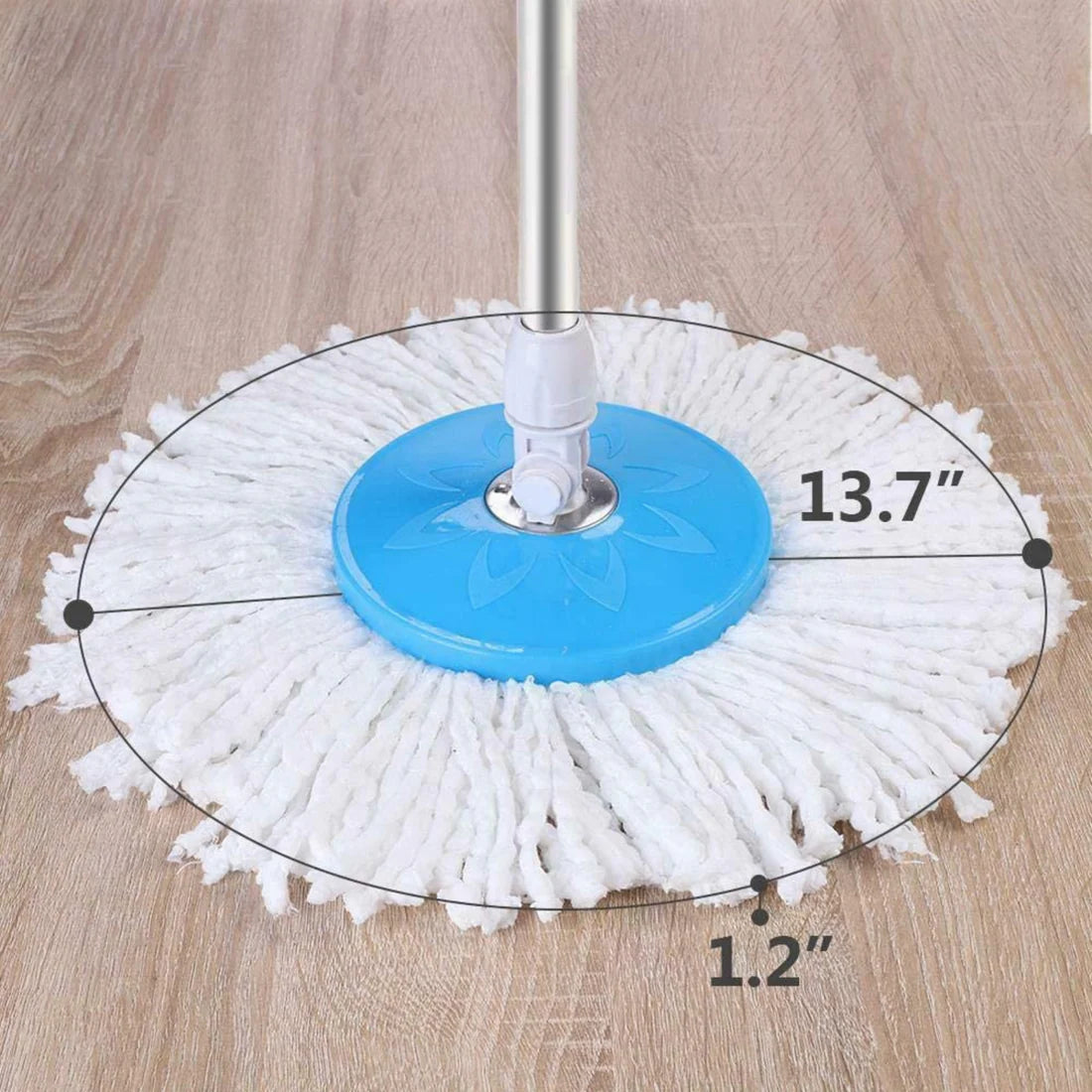 Spin Mop & Bucket – 360 Rotation with Refill & Sturdy Handle
