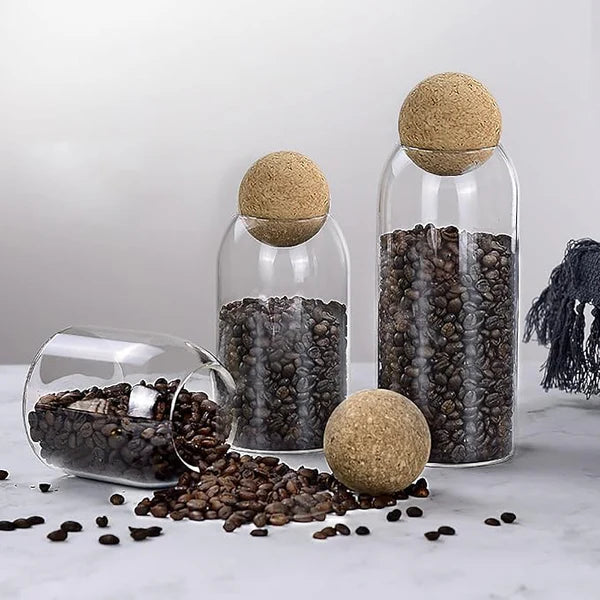 Wooden Lid Ball Jars – Vintage Glass Storage Jars with Wooden Tops