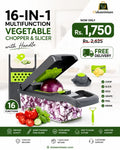 16-in-1 Multifunction Vegetable Chopper & Slicer with Handle