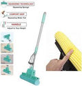 Auto water absorb and squeezing foaming mop