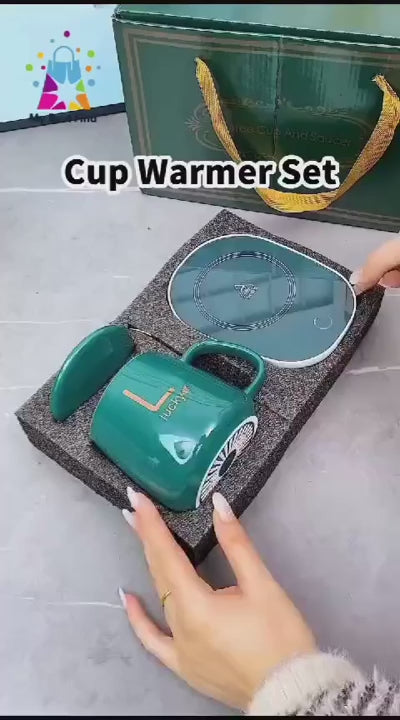 Lucky Portable Electric Coffee Mug Warmer Set